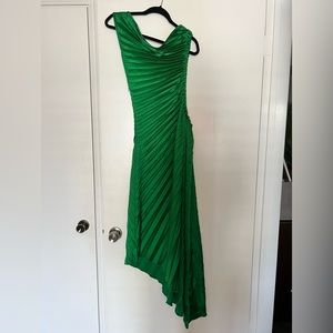 Green Satin Dress